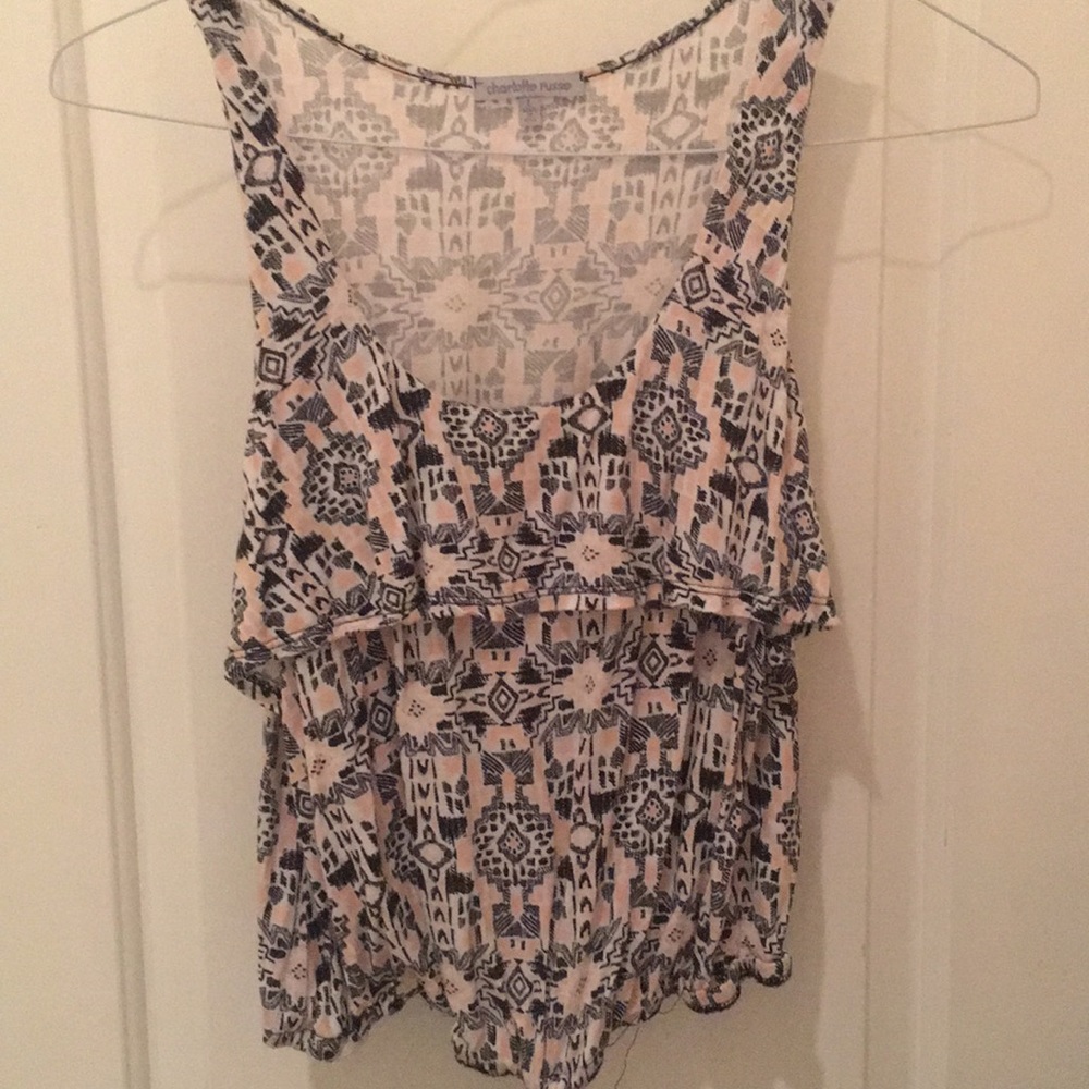Charolette Russe Aztec Flowy Tank Top